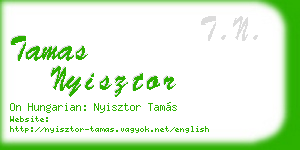 tamas nyisztor business card